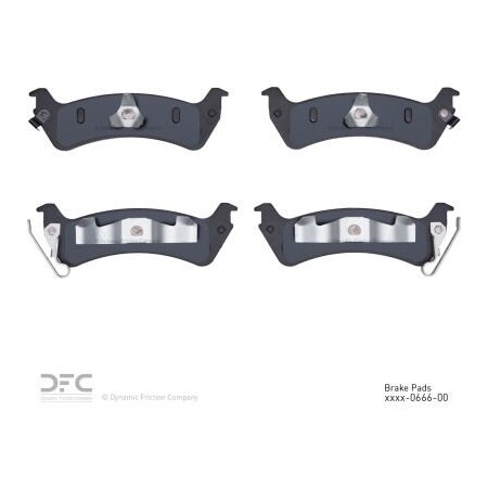 Dynamic Friction Co DFC 3000 Semi-Metallic Brake Pads - 1311-0666-00